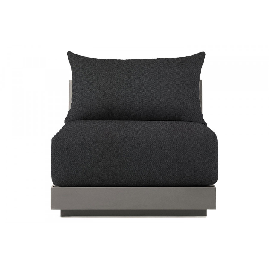 Harbour Antigua Armless Single - Aluminum Taupe, Panama Grafito