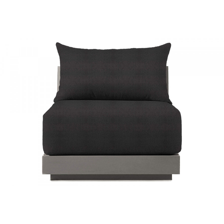 Harbour Antigua Armless Single - Aluminum Taupe, Riviera Slate