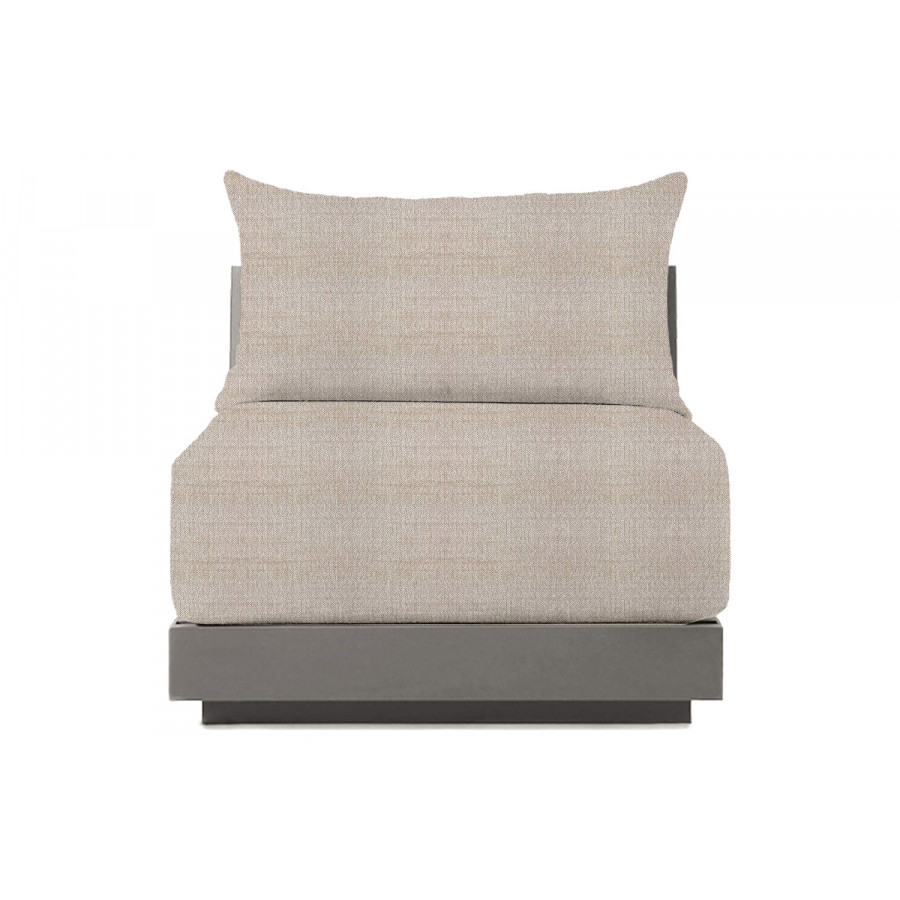 Harbour Antigua Armless Single - Aluminum Taupe, Siesta Taupe