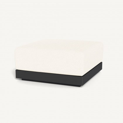 Harbour Antigua Ottoman - Aluminum Asteroid, Riviera Ivory