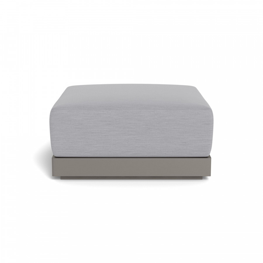 Harbour Antigua Ottoman - Aluminum Taupe, Panama Cloud