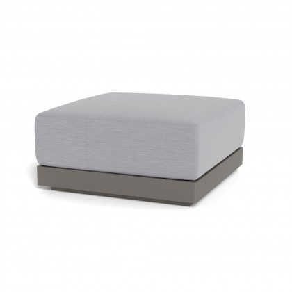 Harbour Antigua Ottoman - Aluminum Taupe, Panama Cloud