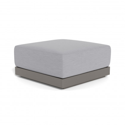 Harbour Antigua Ottoman - Aluminum Taupe, Panama Cloud