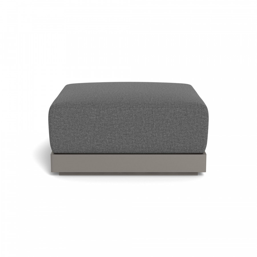 Harbour Antigua Ottoman - Aluminum Taupe, Siesta Slate