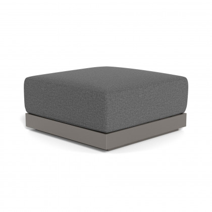 Harbour Antigua Ottoman - Aluminum Taupe, Siesta Slate