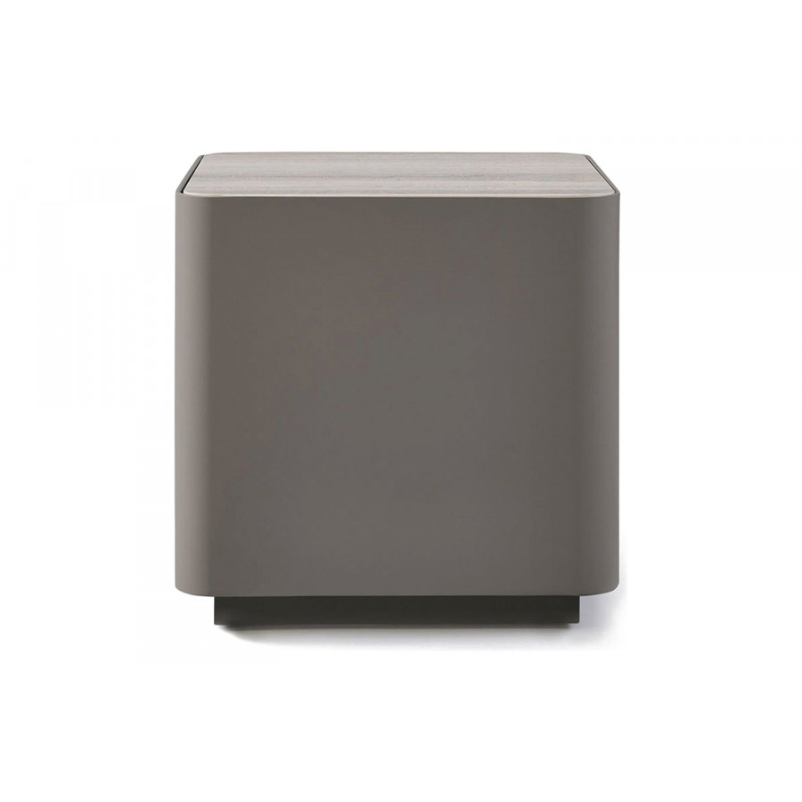 Harbour Antigua Square Side Table - Aluminum Taupe