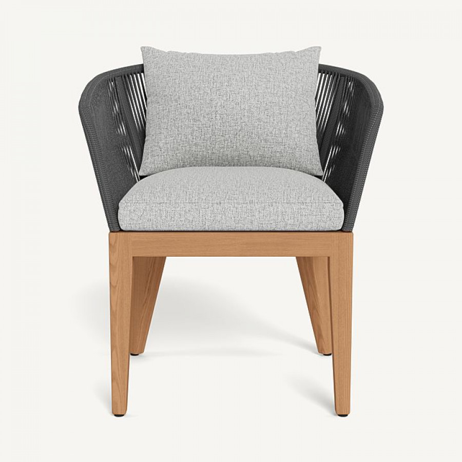 Harbour Avalon Dining Chair - Teak Natural / Copacabana Sand / Rope Dark Gray