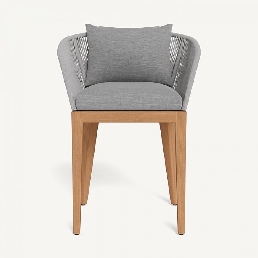 Harbour Avalon Counter Stool - Teak Natural / Lisos Piedra / Rope Light Gray