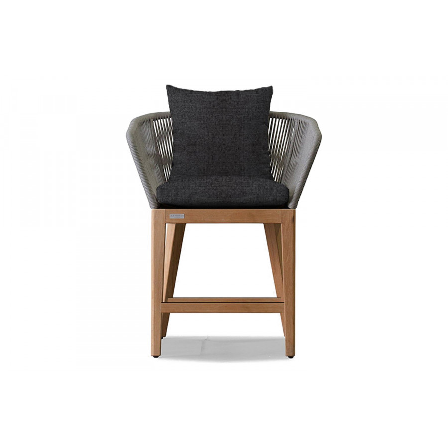 Harbour Avalon Counter Stool - Teak Natural, Copacabana Midnight