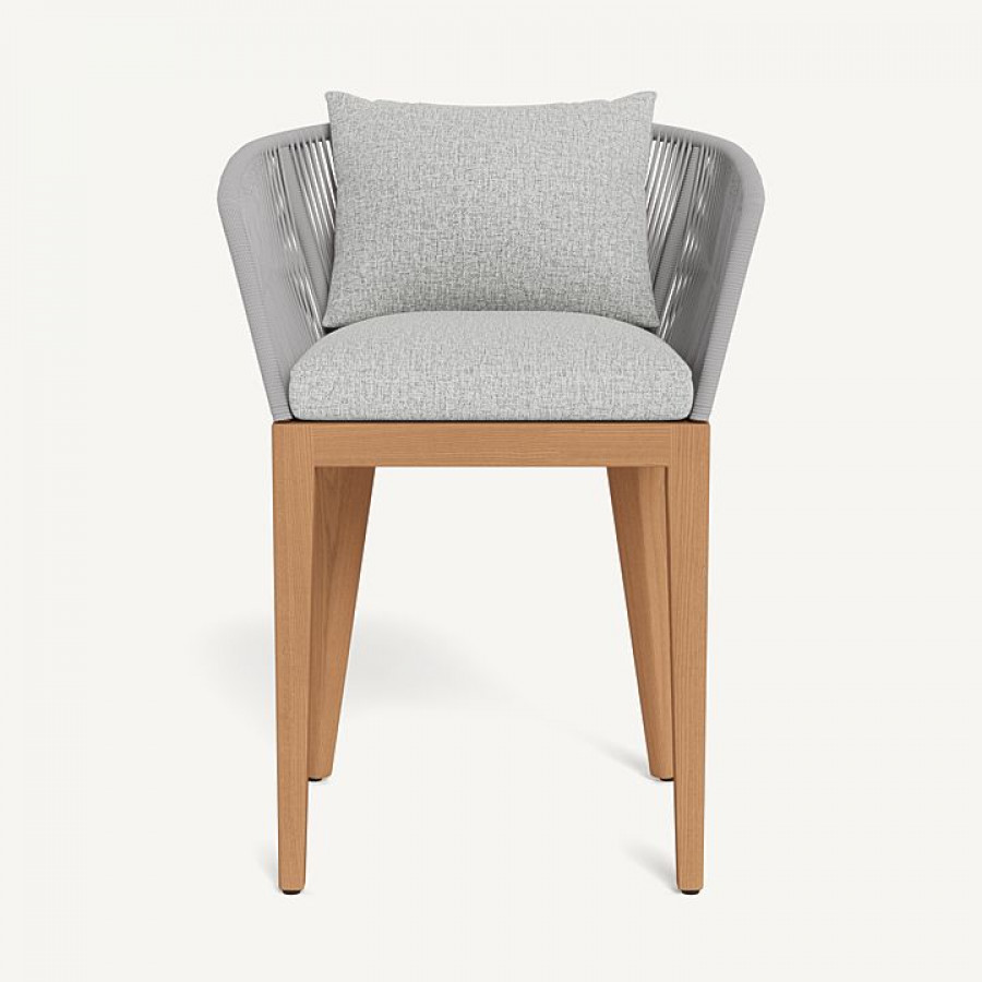 Harbour Avalon Counter Stool - Teak Natural / Copacabana Sand / Rope Light Gray
