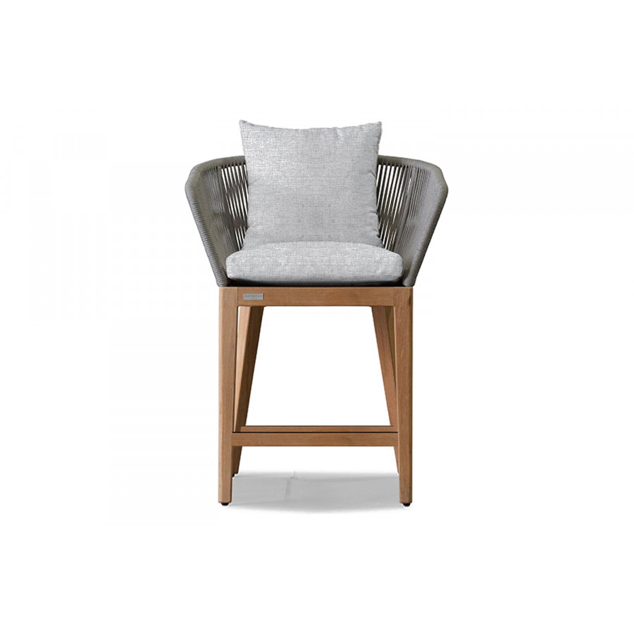 Harbour Avalon Bar Stool - Teak Natural, Copacabana Sand