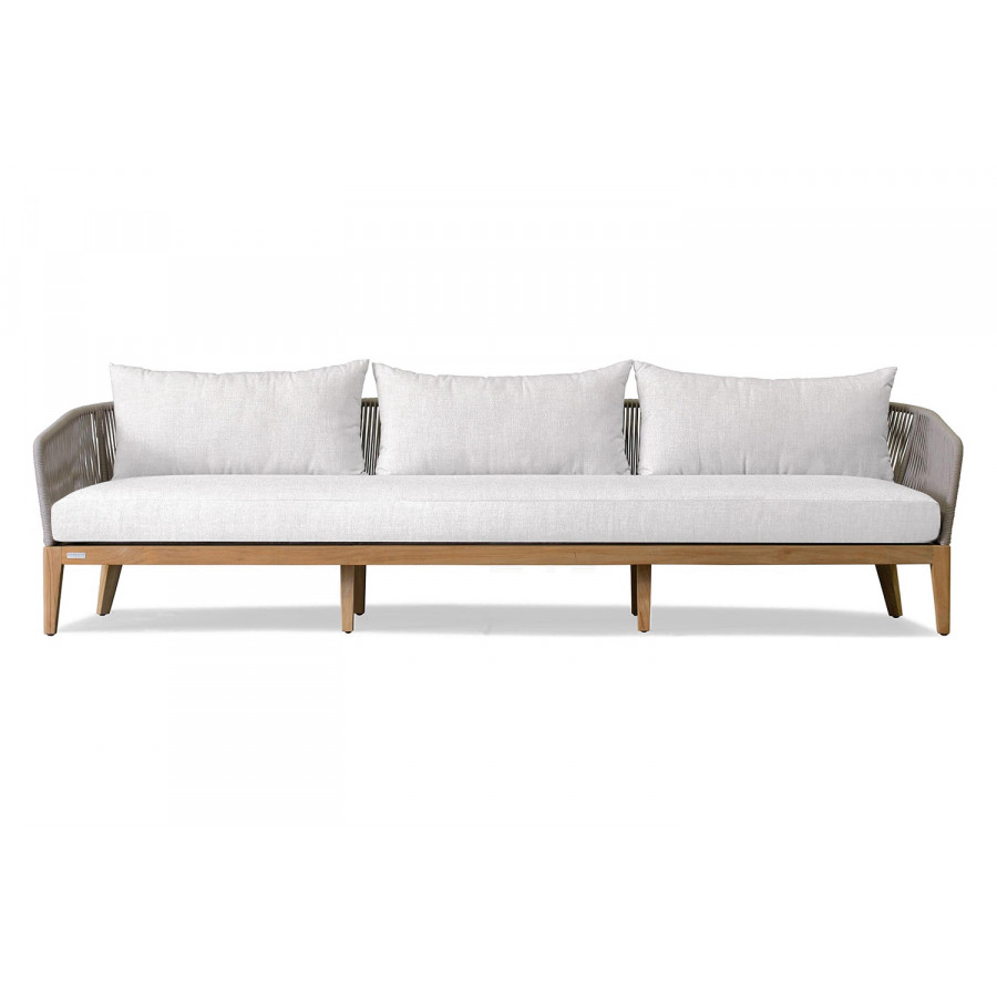 Harbour Avalon 3 Seat Sofa - Teak Natural, Panama Blanco