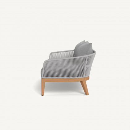 Harbour Avalon 2 Seat Sofa - Teak Natural / Lisos Piedra / Rope Light Gray