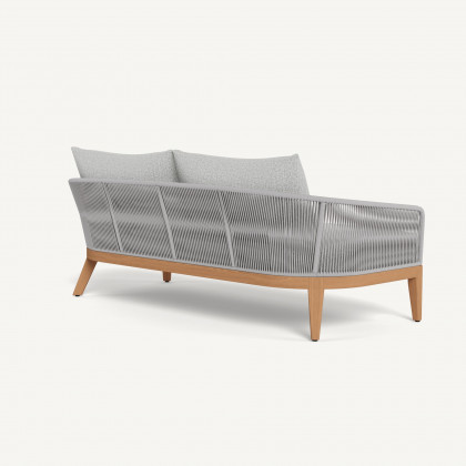 Harbour Avalon 2 Seat Sofa - Teak Natural / Copacabana Sand / Rope Light Gray