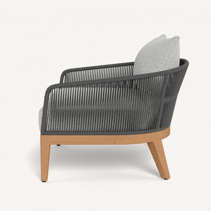 Harbour Avalon Lounge Chair - Teak Natural / Copacabana Sand / Rope Dark Gray