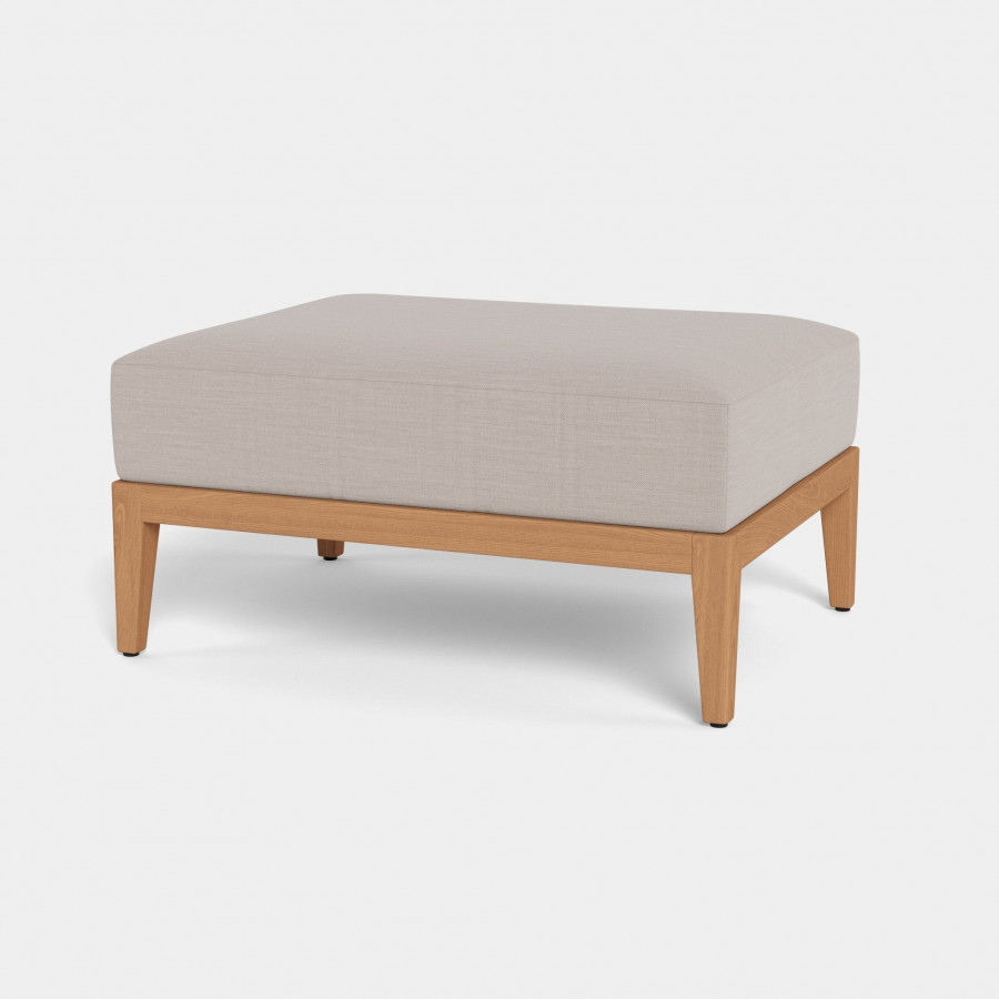 Harbour Avalon Ottoman - Teak Natural, Panama Cloud