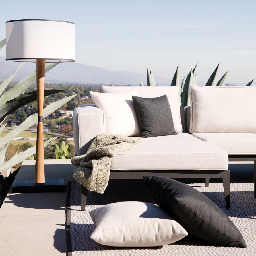 Harbour Balmoral Chaise - Aluminum Asteroid, Siesta Ivory