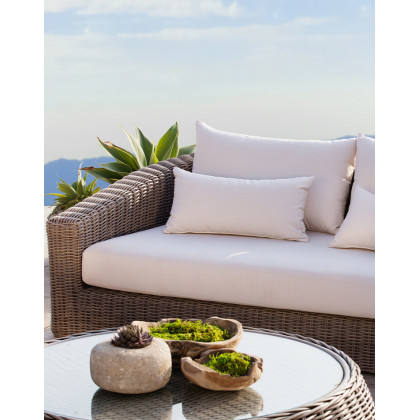 Harbour Barcelona 2 Seat Sofa - Wicker Gray / Copacabana Sand