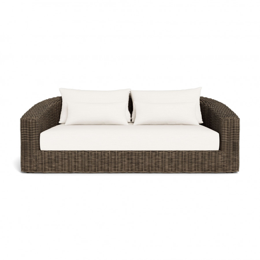 Harbour Barcelona 2 Seat Sofa - Wicker Gray, Panama Marble