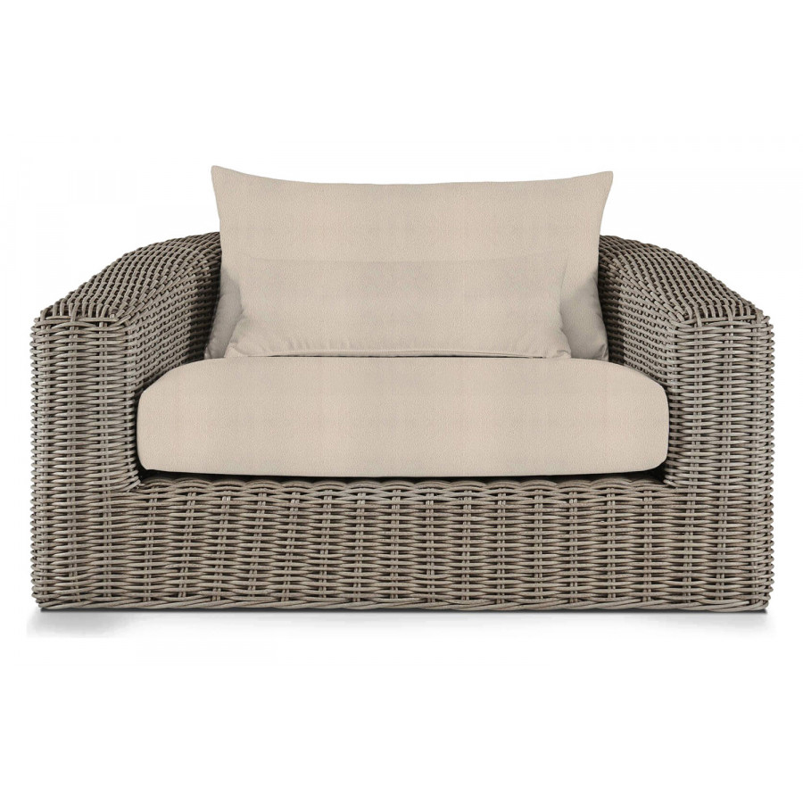 Harbour Barcelona Lounge Chair - Wicker Taupe, Riviera Sand