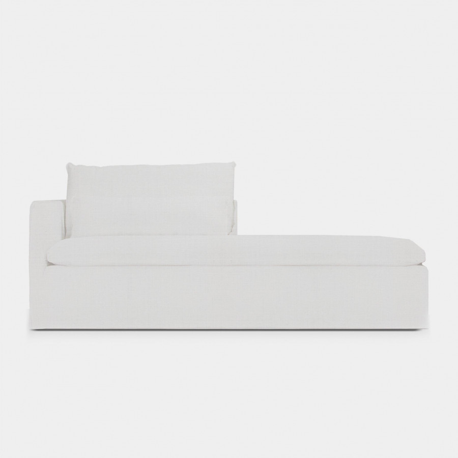 Harbour Bondi Chaise Right - Harbour Belgian Linen Mushroom