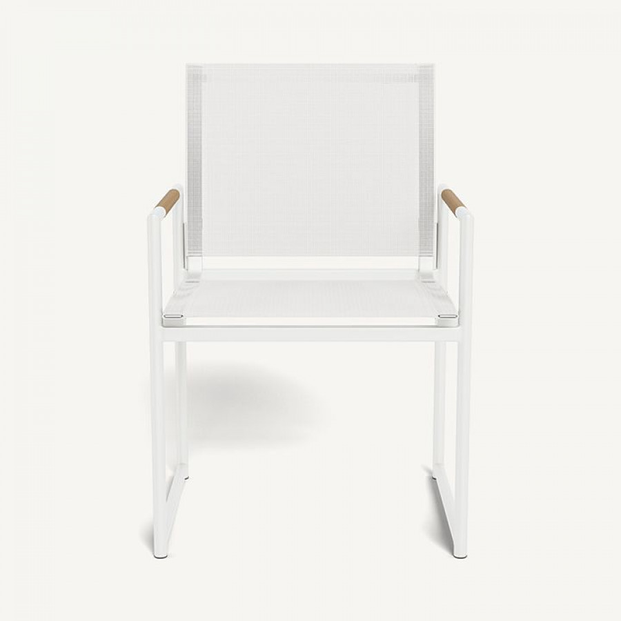 Harbour Breeze Dining Chair - Aluminum White / Batyline White