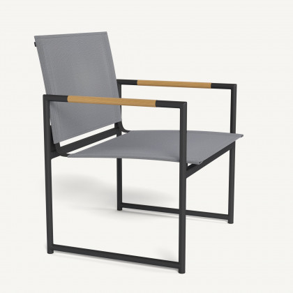 Harbour Breeze Club Chair - Aluminum Asteroid / Batyline Silver