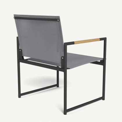 Harbour Breeze Club Chair - Aluminum Asteroid / Batyline Silver