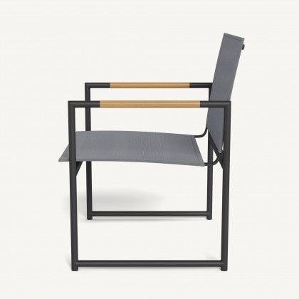 Harbour Breeze Club Chair - Aluminum Asteroid / Batyline Silver