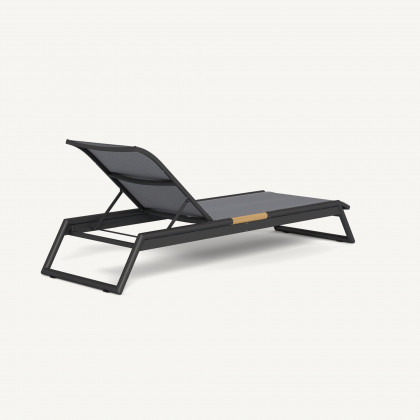 Harbour Breeze Stacking Sun Lounge - Aluminum Asteroid / Batyline Silver