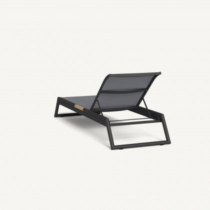 Harbour Breeze Stacking Sun Lounge - Aluminum Asteroid / Batyline Silver