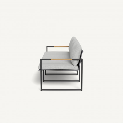 Harbour Breeze 3 Seat Sofa - Aluminum Asteroid / Copacabana Sand / Batyline Silver