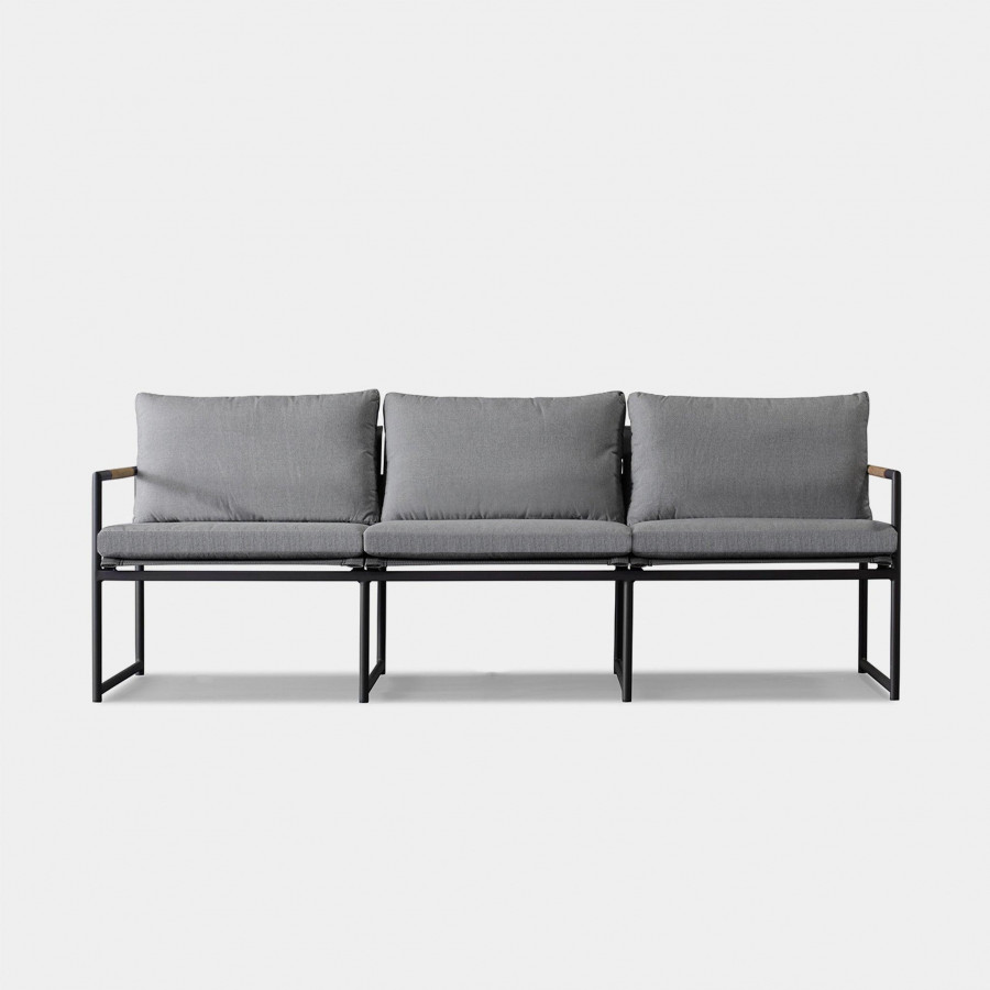 Harbour Breeze 3 Seat Sofa - Aluminum White, Panama Cloud, Batyline White