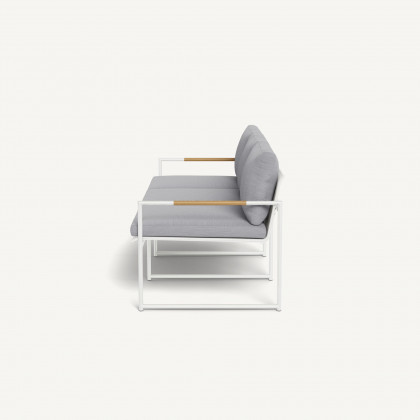 Harbour Breeze 3 Seat Sofa - Aluminum White / Panama Cloud / Batyline White