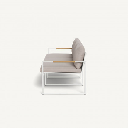Harbour Breeze 3 Seat Sofa - Aluminum White / Panama Marble / Batyline White