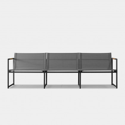 Harbour Breeze 3 Seat Sofa - Aluminum White, Siesta Slate, Batyline White