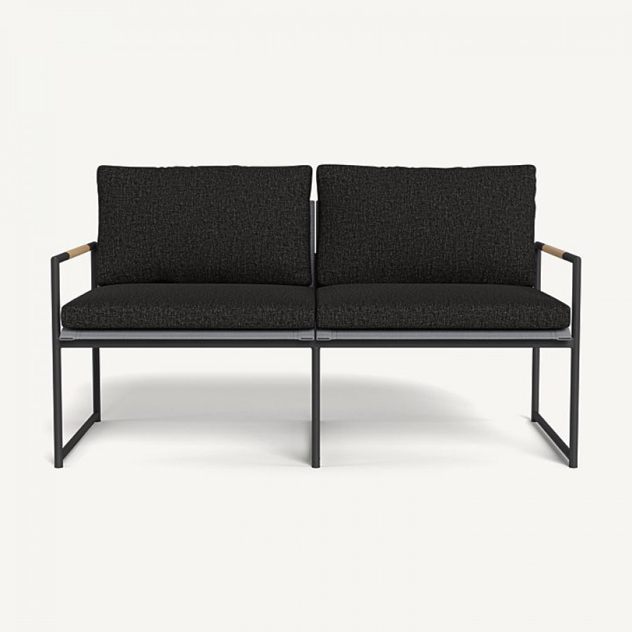 Harbour Breeze 2 Seat Sofa - Aluminum Asteroid / Copacabana Midnight / Batyline Silver