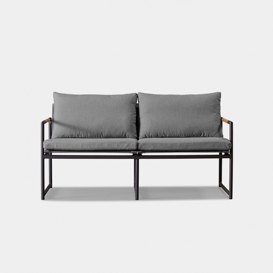 Harbour Breeze 2 Seat Sofa - Aluminum Asteroid, Siesta Indigo, Batyline Silver