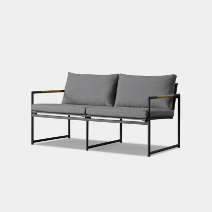 Harbour Breeze 2 Seat Sofa - Aluminum Asteroid, Siesta Indigo, Batyline Silver