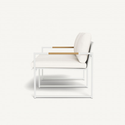 Harbour Breeze 2 Seat Sofa - Aluminum White / Panama Blanco / Batyline White