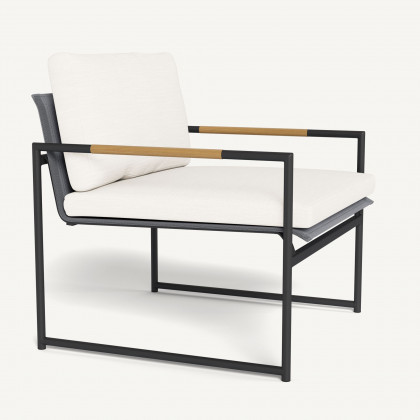 Harbour Breeze Lounge Chair - Aluminum Asteroid / Panama Blanco / Batyline Silver
