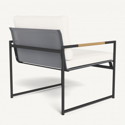 Harbour Breeze Lounge Chair - Aluminum Asteroid / Panama Blanco / Batyline Silver