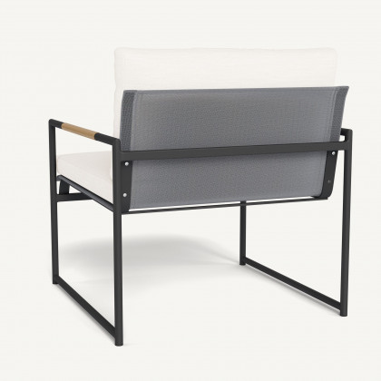Harbour Breeze Lounge Chair - Aluminum Asteroid / Panama Blanco / Batyline Silver