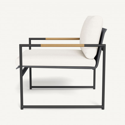 Harbour Breeze Lounge Chair - Aluminum Asteroid / Panama Blanco / Batyline Silver