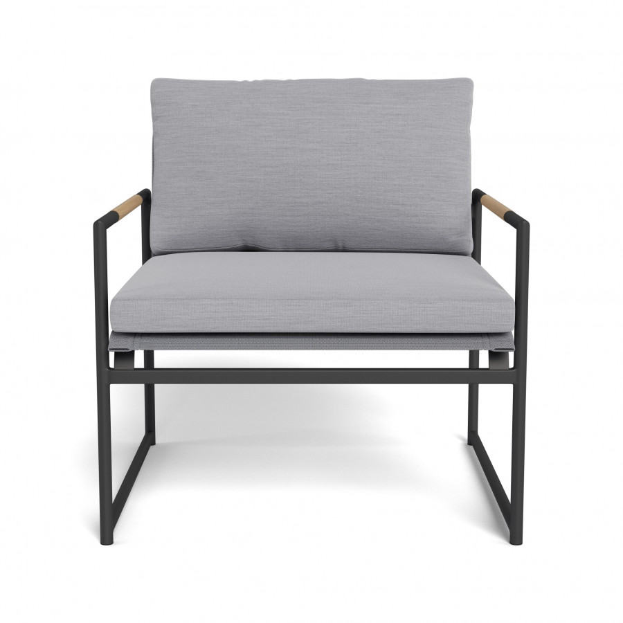 Harbour Breeze Lounge Chair - Aluminum Asteroid / Panama Cloud / Batyline Silver