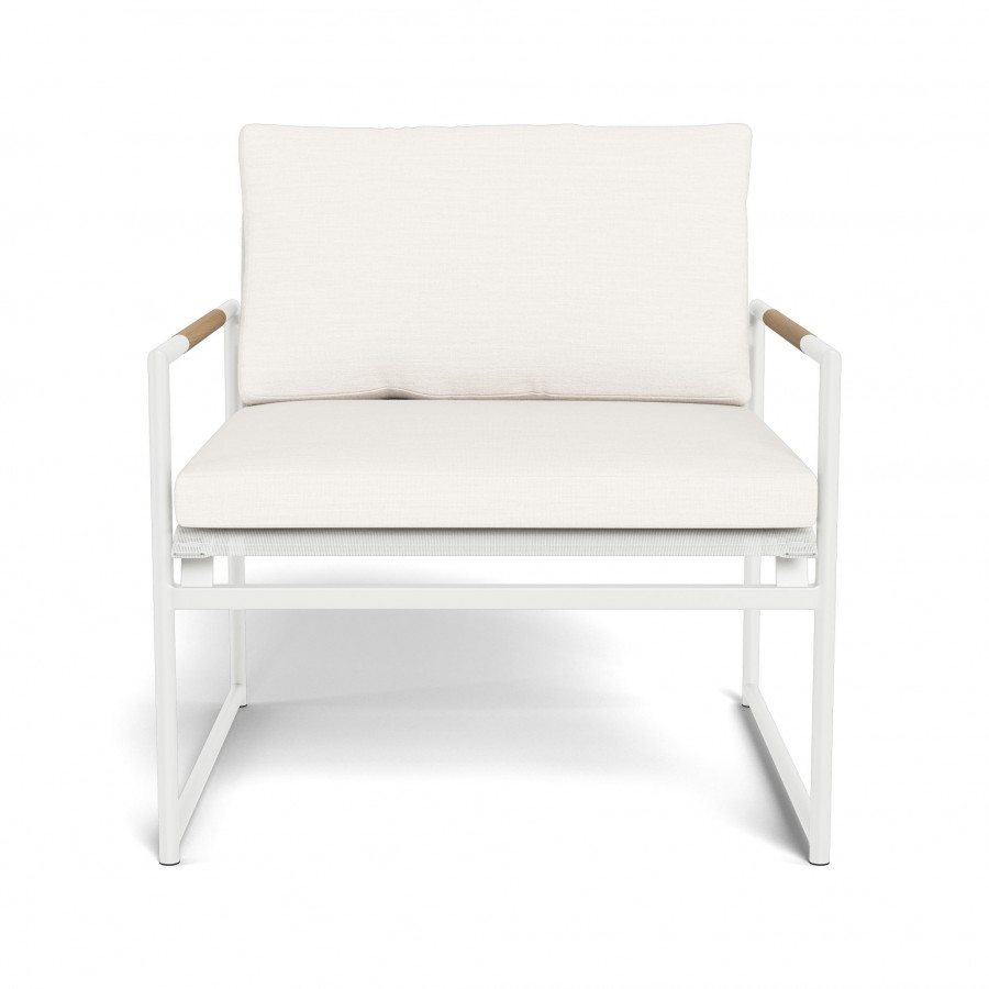 Harbour Breeze Lounge Chair - Aluminum White / Panama Blanco / Batyline White