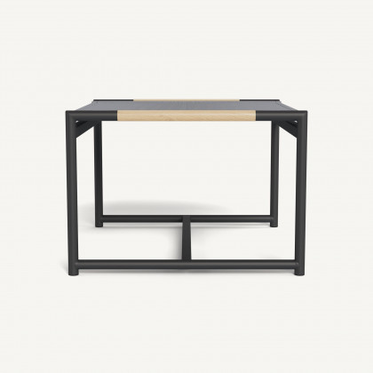 Harbour Breeze Footstool - Aluminum Asteroid / Batyline Silver