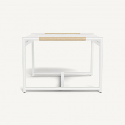 Harbour Breeze Footstool - Aluminum White / Batyline White