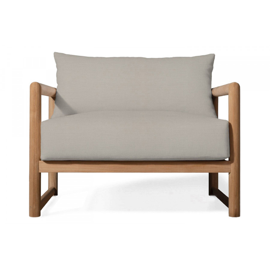Harbour Breeze Xl Teak Lounge Chair - Teak Natural, Panama Marble