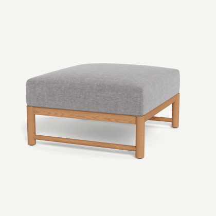 Harbour Breeze Xl Teak Ottoman - Teak Natural / Altona Dove